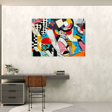 Painted Anarchy Eğlenceli Şekiller Soyut Sanat Kanvas Tablo Fiyatı