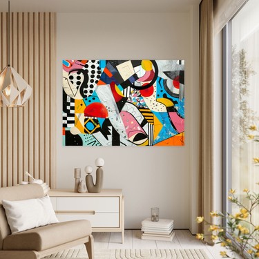 Painted Anarchy Eğlenceli Şekiller Soyut Sanat Kanvas Tablo Fiyatı