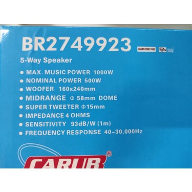 Replax 16X22 cm Oval Hoparlör 6x9 Inç Kapaklı 1000W 5 Fiyatı