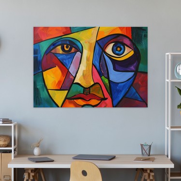 Painted Anarchy Cesur Renkler Picasso Yüzü Kanvas Tablo - Fiyatı
