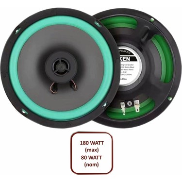 Araç hoparlörü kolon 16cm 6,5inc 180watt niken 2ADET Fiyatı