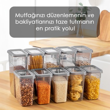 Meleni Home 10'lu Sızdırmaz Kapaklı Etiketli Erzak ve Fiyatı