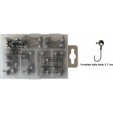 Captain 6435 Compact Eco Kutulu Jig Head Seti 7gr 30 Adet Fiyatı