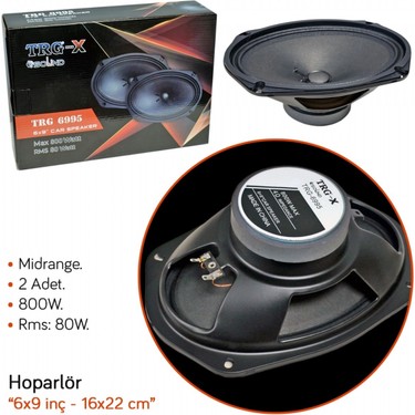 Nyf Hoparlör Oval 16X22 cm - 6x9 Inç Midrange 800W (80W Rms) Fiyatı