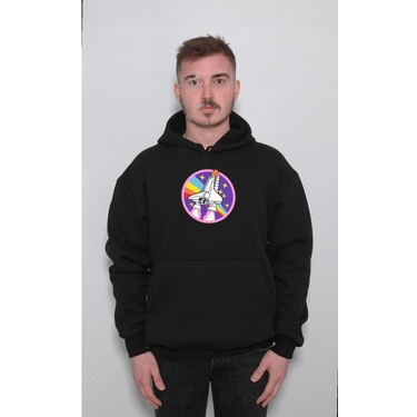 BUMETA Uzay Cosmos Uzay Gemisi Space Sweatshirt Kapu onlu