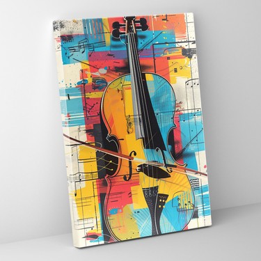 Painted Anarchy Pop Art Müzik Aletleri Duvar Sanatı - Fiyatı
