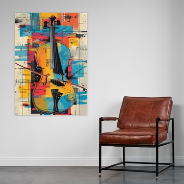 Painted Anarchy Pop Art Müzik Aletleri Duvar Sanatı - Fiyatı