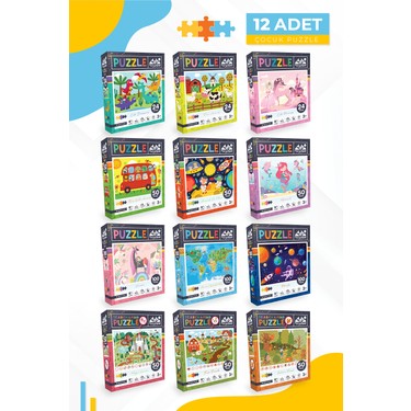 Neverland 12 Adet Puzzle Set - 3 Adet 24 Parça + 6 Adet 50 Fiyatı
