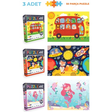 Neverland 12 Adet Puzzle Set - 3 Adet 24 Parça + 6 Adet 50 Fiyatı