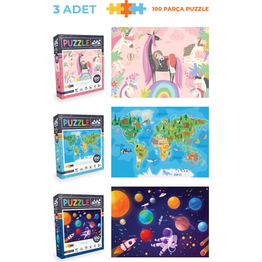 Neverland 12 Adet Puzzle Set - 3 Adet 24 Parça + 6 Adet 50 Fiyatı