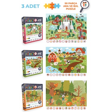 Neverland 12 Adet Puzzle Set - 3 Adet 24 Parça + 6 Adet 50 Fiyatı