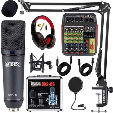Midex Wizard Paket-2 Cx2 Stüdyo Mikrofon Mdx-04 FXU Stüdyo Fiyatı