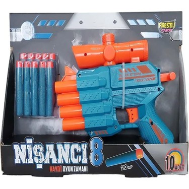 Prestij Oyuncak Nişancı 8 Dart Atan Silah Mavi Fiyatı