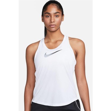 Nike One Dri Fit Swoosh Hbr Tank Kad n Atlet Beyaz Fiyat