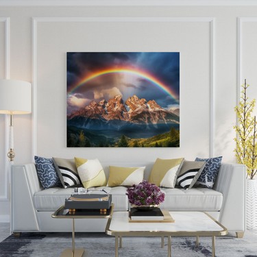 Painted Anarchy Gökkuşağı Kanvas Tablo - Gökkuşağı, Doğal Fiyatı