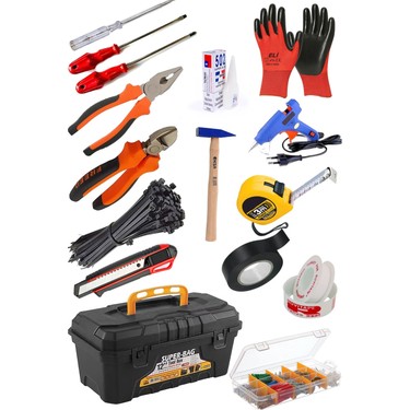 TOP4グッズセット Super-Bag 24 Çeşit 400 Parça İçi Dolu Alet Takım Çantası El Fiyatı