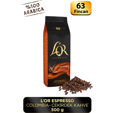 L'or Espresso Colombıa Çekirdek Kahve 500GR Fiyatı