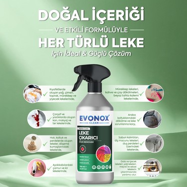Evonox Clean Çok Amaçlı Leke Çıkarıcı Sprey 750 ml Pratik Fiyatı