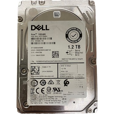Dell 1.2 Tb 10K Sas 12GBPS HDD 2.5 (0G2G54 - ST1200MM0099) Fiyatı