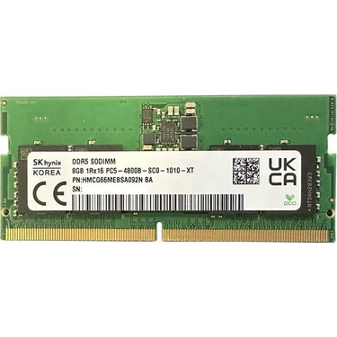 メモリー8GB 1Rx16 PC5-4800B-UCO-1010-XT SK Hynix Skhynıx 8gb 1RX16 PC5-4800B-SC0-1010-XT Sodımm Fiyatı