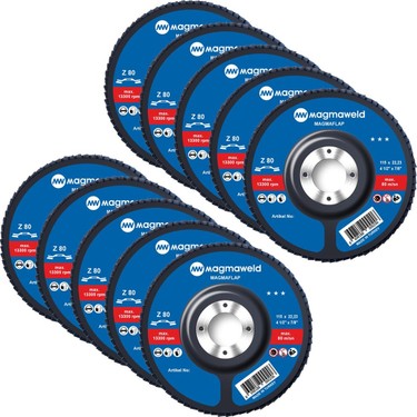 Magmaweld Zr Krom Flap Zımpara 80 Kum - 115 x 22 (Mm) 10'lu Fiyatı