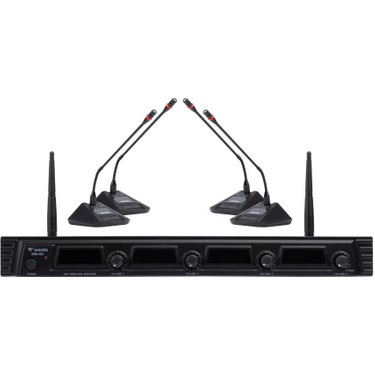 Westa WM-404C - 4 Kanal Uhf Kablosuz Masa Mikrofon Seti Fiyatı