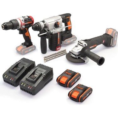 Worx Wxks6 WX354.9 + WX380.9 + WX812.9 + WA3601 20V/2AH Pro Fiyatı