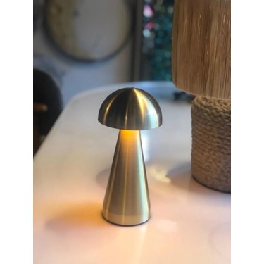 Mien Dokunmatik Ledli Şarjlı Gold Abajur 21 cm Mıen-1054 Fiyatı