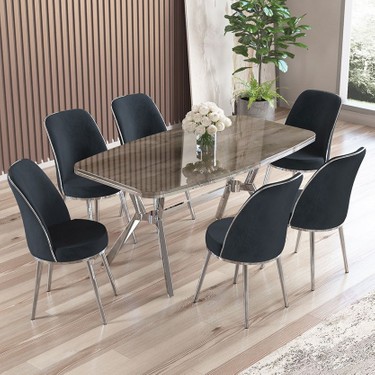 Canisa Lena Serisi 90 x 160 cm Lak Panel Antrasit İroni Krom Fiyatı