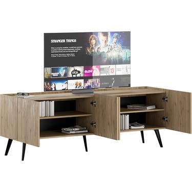 Adore Mobilya Luna 4 Kapaklı Tv Ünitesi-Florida Meşe Fiyatı