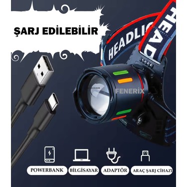 Tarez Alaska SDR-8093 Şarjlı Kafa Lambası 7 Mod Aydınlatma Fiyatı