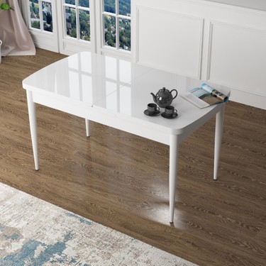 Canisa Zen Serisi Açılabilir Beyaz Mdf 80X132 Mutfak Masa Fiyatı