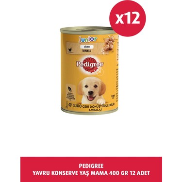 Pedigree Yavru Konserve Yaş Mama 400 G 12X Fiyatı