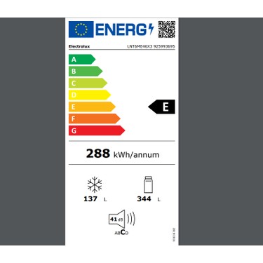 Electrolux LNT6ME46X3 E Enerji Sınıfı 481L Twintech Alttan Fiyatı