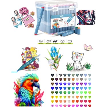 Glance Art-X Sketch Marker Çift Taraflı Kalem Seti 80'li Fiyatı