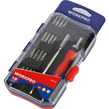 Workpro WP200516 18 Parça Profesyonel Cr-V Cırcırlı Fiyatı