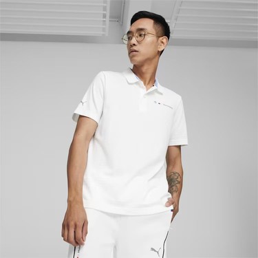 Puma Bmw Mms Jacquard Polo Beyaz Erkek Polo T-Shirt Fiyatı