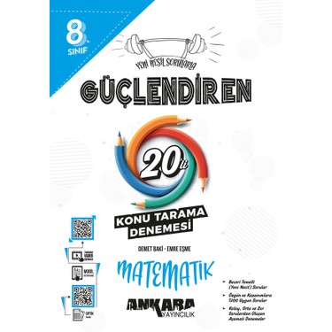 Ankara Yayıncılık 8.⁠ ⁠sınıf Güçlendiren Matematik 20'li Kitabı