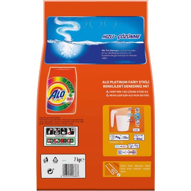 Alo Platinum 7 kg Fairy Etkili Beyazlar Aquapudra Toz Fiyat