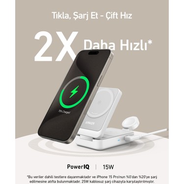 Anker Maggo Kablosuz Şarj Istasyonu (Katlanabilir 3'ü 1 Fiyatı