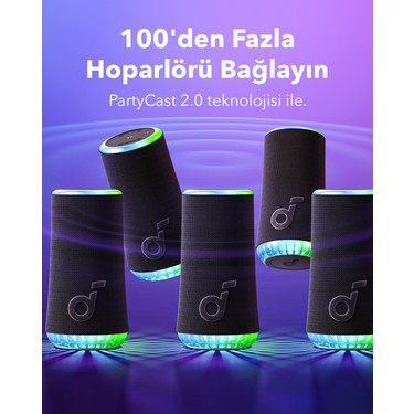 Anker Soundcore Glow Bluetoothスピーカー Soundcore by Anker Glow 30W Taşınabilir Hoparlör, 360° Ses