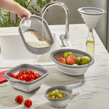 Qlux Ideas Katlanabilir Süzgeç Set 5 Parça ET-00108 Fiyatı