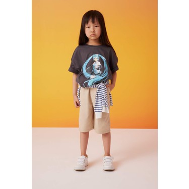 DeFacto Hatsune Miku Oversize Geniş Kalıp Bisiklet Yaka Kısa Fiyatı