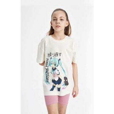 DeFacto Kız Çocuk Hatsune Miku Oversize Geniş Kalıp Bisiklet Fiyatı