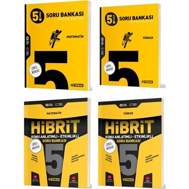 Hız Yayınları 2025 5. Sınıf Matematik - Türkçe Soru Bankası Kitabı