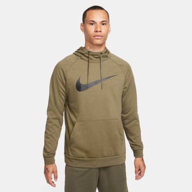 Nike CZ2425 222 Nike Dri Fit Hoodie Pullover Swoosh Ye il Erkek Spor