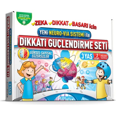 Adeda Yayıncılık Dikkati Güçlendirme Seti Anasınıfı 3 Yaş - Kitabı
