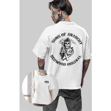 Fuddy Moda Unisex Sons Of Anarchy Sırt Baskılı Tişört, Fiyatı
