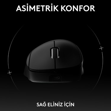 マウス・トラックボール Logitech PRO X SUPERLIGHT 2 Black Logitech Pro x Superlıght 2 Dex Lıghtspeed Hero 2 32K Dpı Fiyatı