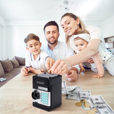 Mj Toys Siyah Elektronik Şifreli Kumbara Atm Görünümlü Fiyatı
